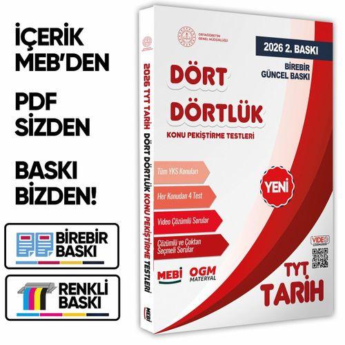 2026 YKS-TYT MEBİ-OGM Dört Dörtlük Tarih Pekiştirme Testi A4 Renkli Soru Bankası BASKI ÜCRETİ