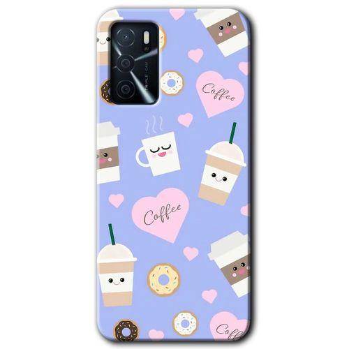 OPPO Oppo A16 Kılıf HD Desen Baskılı Arka Kapak - Coffee Cake