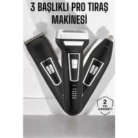 3 Başlıklı Profesyonel Tıraş Makinesi