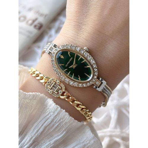 U.S.Polo Assn. Zincirli Özel Tasarım Çelik Kordon Kesme Kristal Camlı 3 Atm Kadın Kol Saati U02148.3