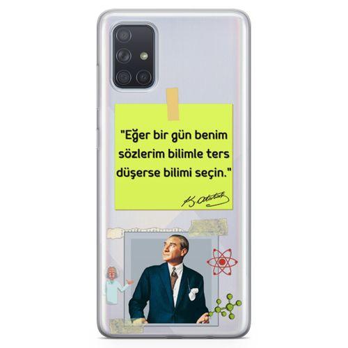 Samsung Galaxy A71 Kılıf Caps Atatürk Arka Kapak Koruma Desenli Full Koruyucu
