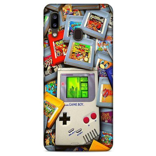 Retro (50) Desen Shockproof Kılıf Renkli Samsung Galaxy A20 Kılıf