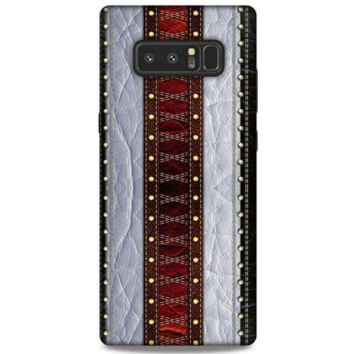 Samsung Galaxy Note 8 Kılıf Patchwork (11) Tam Koruma Siyah Gri