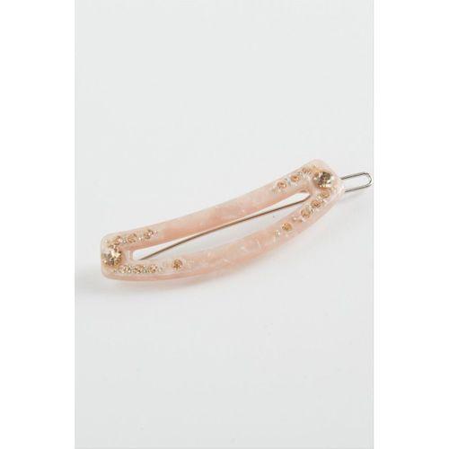 Oval Taşlı Klipsli Toka