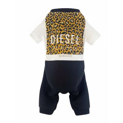 Diesel Leo Leopar Desenli Penye Köpek Tulum | Tüy Dökülmesini Azaltmaya Yardımcı | Küçük Irklar İçin Premium Köpek Kıyafeti