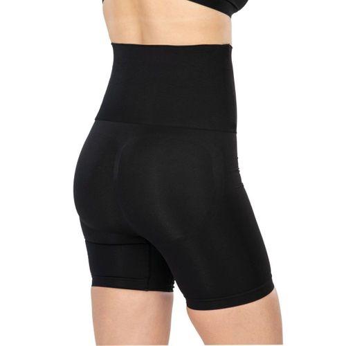 Siyah  2091 Önü Dantelli Yüksek Bel Boxer Korse