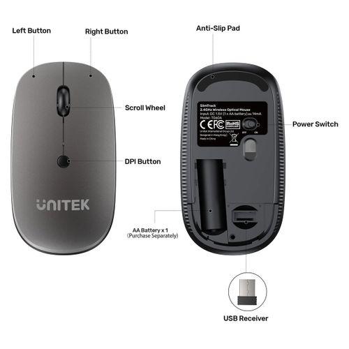 UNITEK SLIMTRACK 2.4GHZ KABLOSUZ MOUSE (T060AGY01)
