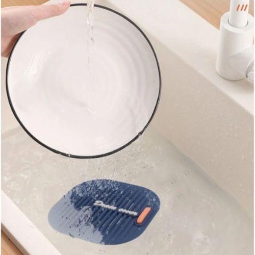 Süzgeçli Lavabo Gider Koruyucu Mat Gri