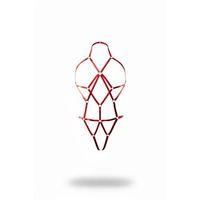 Kırmızı Body Harness Metal Halka Detaylı Çapraz Bantlı - Brf1082