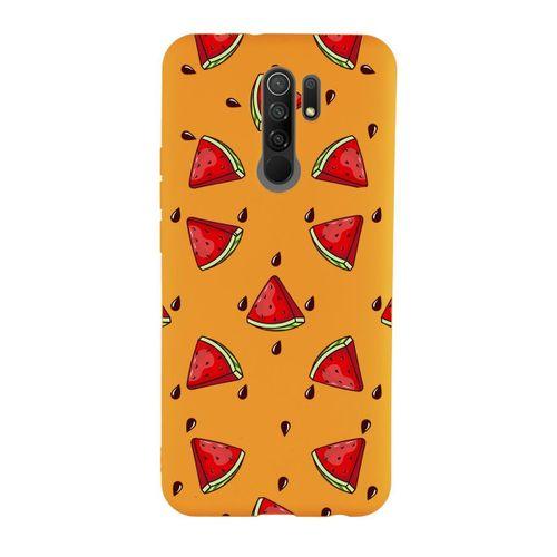 Xiaomi Redmi 9 Uyumlu Karpuz Şelalesi Desenli Premium Silikonlu Lansman Telefon Kılıfı