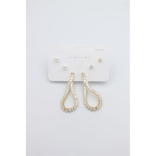 Çoklu Set Küpe - Altın