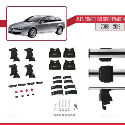Alfa Romeo 159 Sportwagon 2006-2013 Arası ile uyumlu ACE-4 Ara Atkı Tavan Barı GRİ