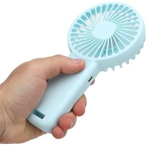 Mini Fan,Telefon Tutucu,Portatif El Vantilatörü Mavi  9,3X19Cm Usb Şarjlı El Fanı