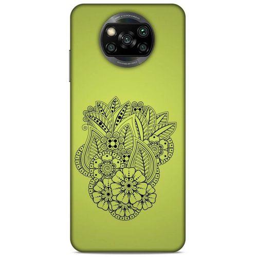 Lopard Xiaomi Redmi Poco X3 Uyumlu Kılıf Tattoo's (40) Fit Silikon Kılıf Çiçek Dövmesi