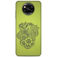 Lopard Xiaomi Redmi Poco X3 Uyumlu Kılıf Tattoo's (40) Fit Silikon Kılıf Çiçek Dövmesi