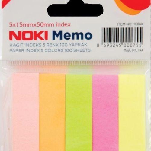 NOKİ MEMO KAĞIT INDEX 5 RENK (POSTIT) AYRAÇ 12060