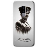 Potkal Hediye Fabrikası Samsung Galaxy S9 Plus HD Baskılı Kılıf + 9D Tam Ekran Koruyucu - Mustafa Kemal Atatürk
