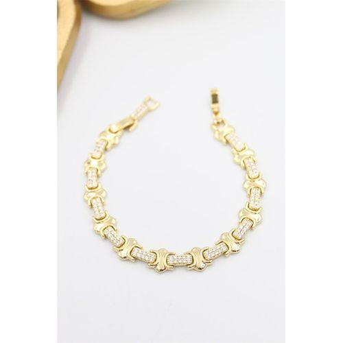 Taşlı Xuping Bileklik - Altın