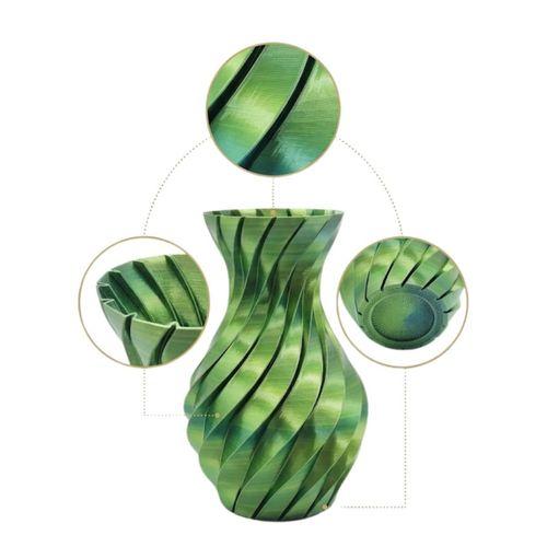 3d Spiral Yeşil Vazo Modern Tasarım Dekoratif Ev Aksesuarı