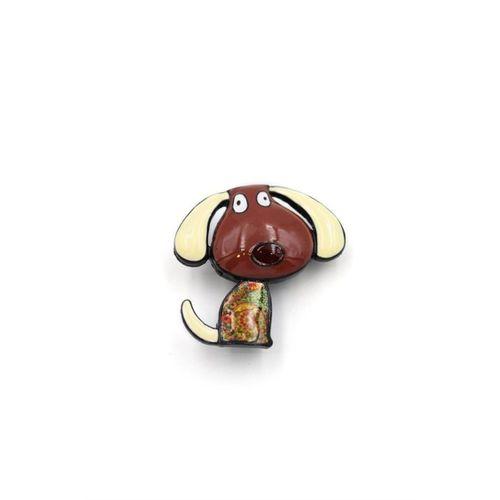 Köpek Broş - Kahverengi