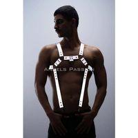 Reflektörlü (karanlıkta Parlayan) Erkek  Göğüs Harness, Reflektörlü Pantolon Askısı, Clubwear - Brfm23