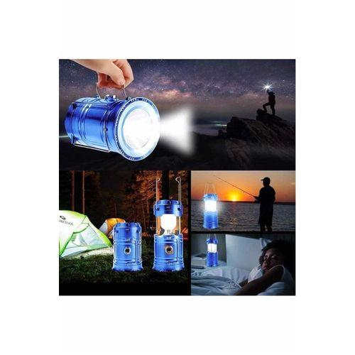 Solar Şarjlı Kamp Lambası Güneş Enerjili Kızaklı Kamp Feneri Çadır Feneri Led Işıldak