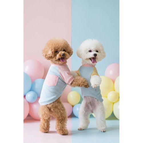 Bubbles Pastel Köpek Tişörtü | Cepli Şeker Renkli Yazlık Köpek Kıyafeti | Küçük Irklar İçin