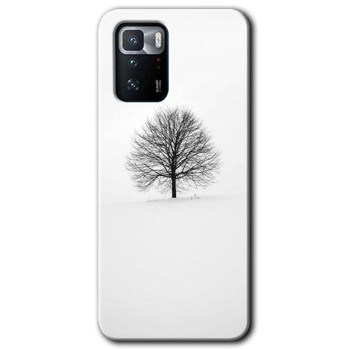 Poco x3 GT Kılıf Baskılı Kapak - Alone Tree + 5D Tam Kaplayan Cam