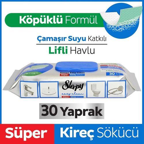 Sleepy Sleepy Yüzey Temizlik Havlusu 30 Adet Kireç Çözücü