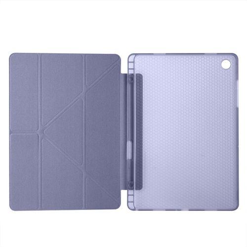 Galaxy Tab A11 Plus Kılıf Zore Tri Folding Kalem Bölmeli Standlı Kılıf