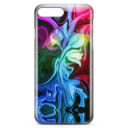 Apple iPhone 8 Plus Kılıf Psikedelik Suluboya Arka Kapak Koruma Desenli Full Koruyucu