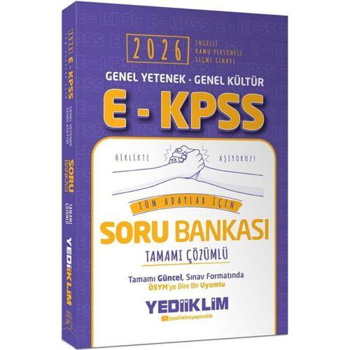 2026 EKPSS Genel Yetenek Genel Kültür Tüm Adaylar İçin Tamamı Çözümlü Soru Bankası Yediiklim Yayınları