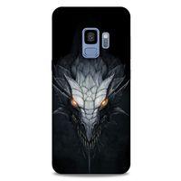 Samsung Galaxy S9 Kılıf Dragons (13) Silikon Kap Gri Ejderha
