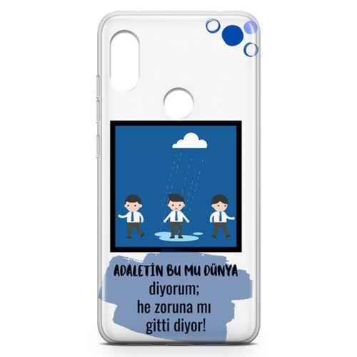 Xiaomi Redmi Note 6 Pro Kılıf Adaletin Bumu Dünya Arka Kapak Koruma Desenli Full Koruyucu