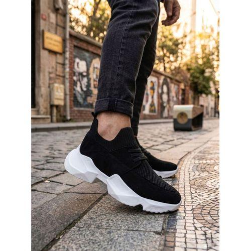 403 Yumuşak Triko Dokulu Yüksek Siyah Taban Spor Ayakkabı