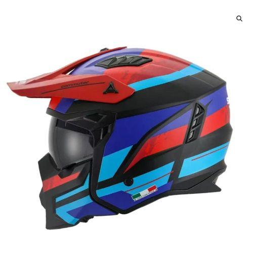 Kask Fullface X1 Seul Track Sway Siyah-Kırmızı-Mavi M