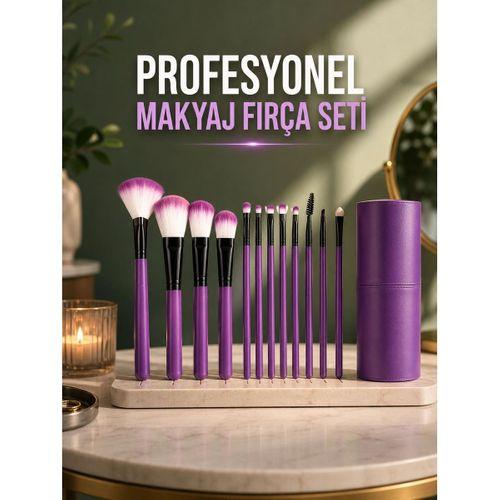 12 Parça Profesyonel Makyaj Fırça Seti