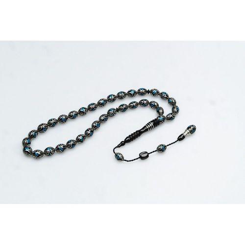 Oltu Taşı ve Mine İşlemeli Tespih