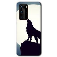 MRCİLETİSİM Huawei P40 Pro Kılıf HD Desen Baskılı Arka Kapak + Temperli Cam - Dolunay Bozkurt