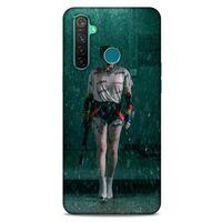 Realme 5 Pro Uyumlu Kılıf Harley Quinn (12) Koruyucu Silikon Yeşil Yağmur
