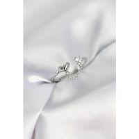 Zincir Sallantılı Kalp Model Gümüş Renk Kadın Yüzük