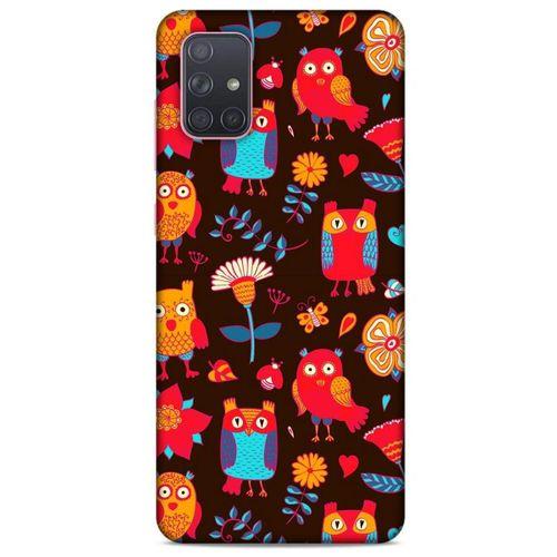 Baykuşlar (12) Desenli Silikon Kapak Telefon Kabı Samsung Galaxy A71 Kılıf
