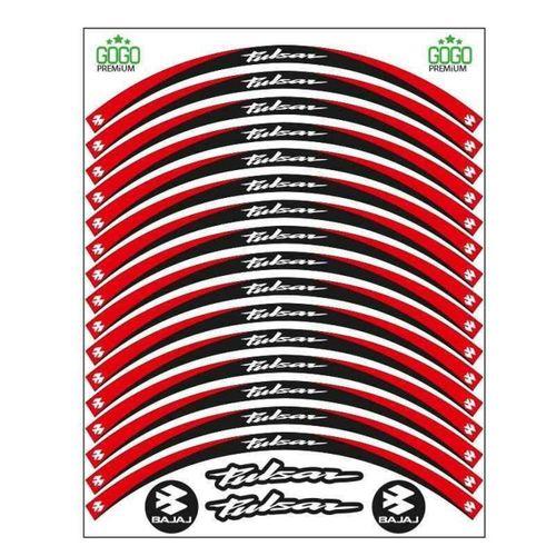 BAJAJ Bajaj Kırmızı Siyah Pulsar Uyumlu Reflektörlü 1 Set Jant Şeridi