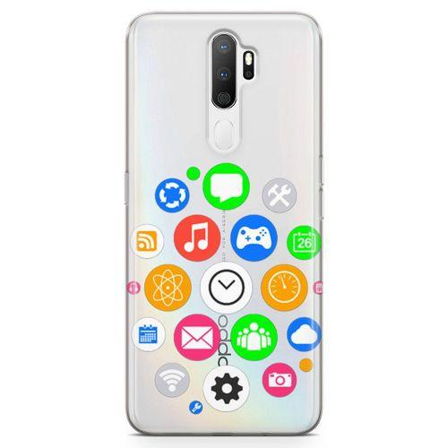 Oppo A5 2020 Kılıf Akıllı Saat Arka Kapak Koruma Desenli Full Koruyucu