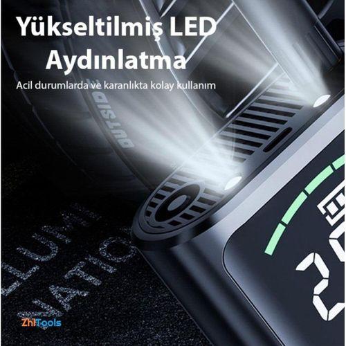 Zhltools ST-5528 Dijital Basınç Göstergeli Oto Lastik Şişirme Pompası Hava Kompresörü