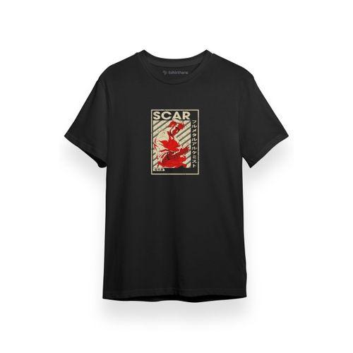 Fullmetal Alchemist Anime Scar Poster Siyah Kısa kol Erkek Tshirt