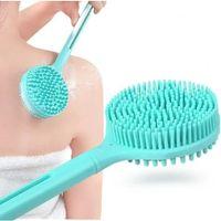 Çift Taraflı Silikon Uzun Saplı Banyo Fırçası CM-331