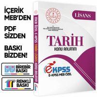 2026 MEB Özel EKPSS Lisans TARİH Konu Anlatımı Kitabı (A4 Büyük Boyutlu Renkli Baskı)BASKI ÜCRETİ