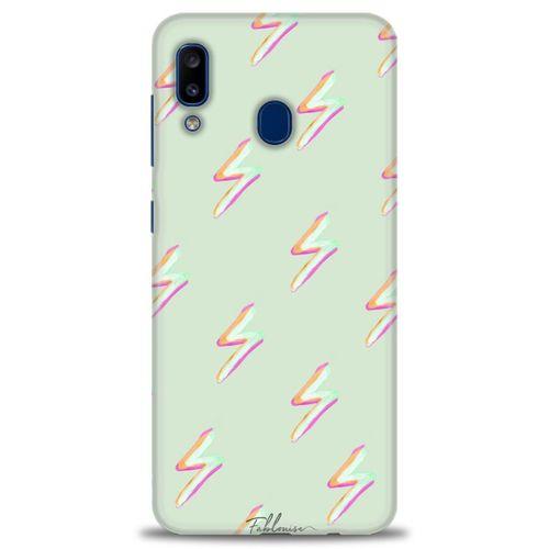 Samsung Galaxy A30 Kılıf HD Baskılı Kılıf - Şimşekler + Tam Ekran Koruyucu