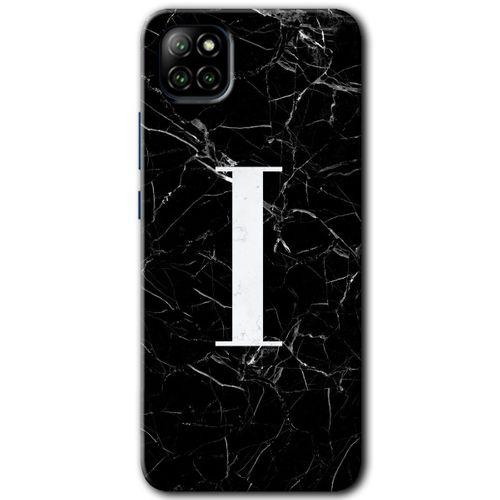 Casper Via E30 Kılıf HD Desen Baskılı Arka Kapak - Siyah Mermer Desenli I Harfi